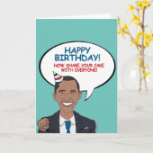 Obama: deel nu je verjaardagstaart met iedereen kaart (Gele Bloem)