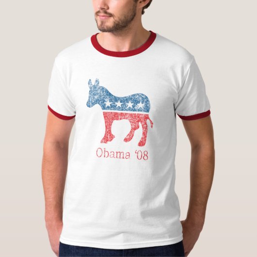 Obama Democraat '08 T-shirt (Voorkant)