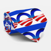 Obama Democratic Design Man Stropdas (Opgerold)