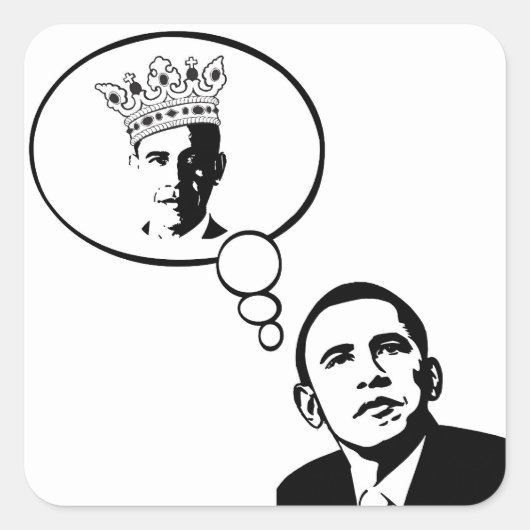 Obama denkt dat hij koning stickers is (Voorkant)