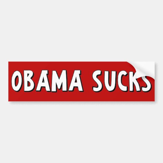 Obama deugt niet bumpersticker (Voorkant)