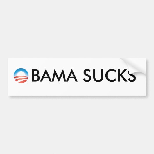 Obama deugt niet bumpersticker (Voorkant)