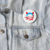 Obama Devil Ronde Button 5,7 Cm (In situ)