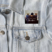 OBAMA: Deze stoel is meegenomen. Vierkante Button 5,1 Cm (In situ)
