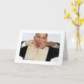 Obama die omhoog de Grondwet scheuren Kaart (Gele Bloem)