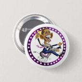 obama-donkerwit ronde button 5,7 cm (Voorkant /achterkant)