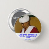 Obama Dpress, www.HoldYourNose.org Ronde Button 5,7 Cm (Voorkant /achterkant)