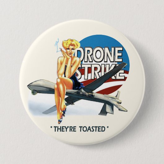 Obama Drone Strike Ronde Button 7,6 Cm (Voorkant)