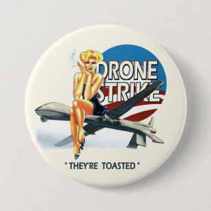 Obama Drone Strike Ronde Button 7,6 Cm