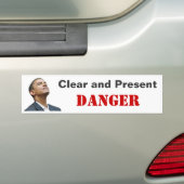 Obama: Duidelijke en Cadeau Gevaar Bumpersticker (Op auto)
