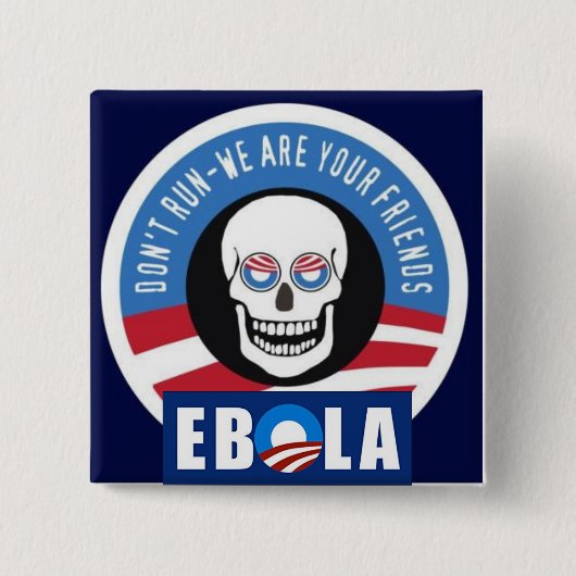 Obama Ebola Button (Voorkant)