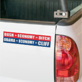 Obama + Economie = CLIFF Bumpersticker (Op Truck)