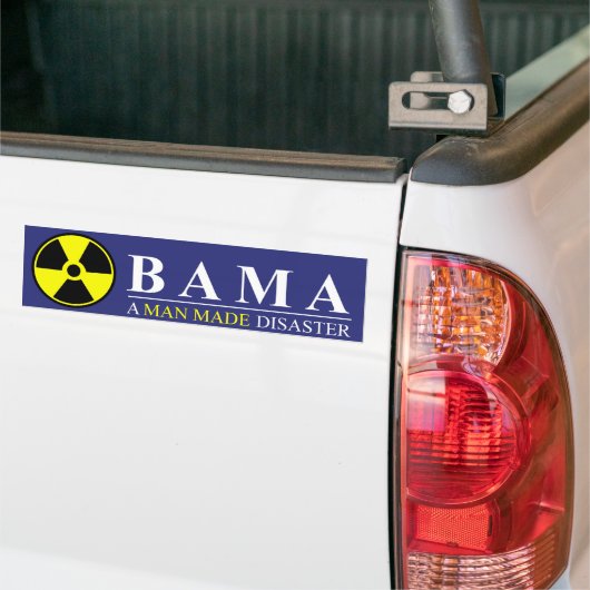 Obama - een door Man veroorzaakte ramp: Kernenergi Bumpersticker (Op Truck)
