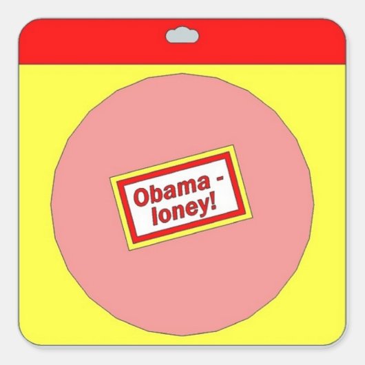 Obama-eenzame sticker! vierkante sticker (Voorkant)