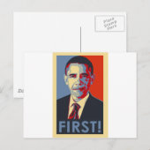 Obama "EERST!" Briefkaart (Voorkant / Achterkant)