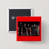 Obama-Eerste debat Vierkante Button 5,1 Cm (Voorkant /achterkant)