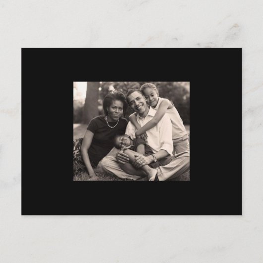 Obama-Eerste Familie Briefkaart (Voorkant)