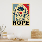 obama eerste puppy - hoop poster (Keuken)