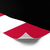 Obama en de Amerikaanse vlag Poster (Hoek)