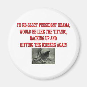 OBAMA EN DE TITANIC MAGNEET
