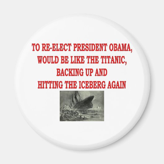 OBAMA EN DE TITANIC MAGNEET (Voorkant)