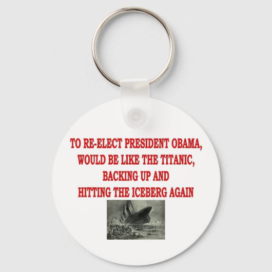 OBAMA EN DE TITANIC SLEUTELHANGER (Voorkant)
