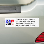 OBAMA en gezondheidszorg Bumpersticker (Op auto)