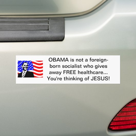 OBAMA en gezondheidszorg Bumpersticker (Op auto)