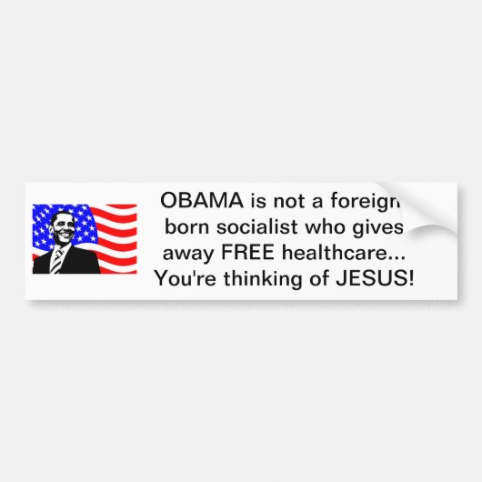 OBAMA en gezondheidszorg Bumpersticker (Voorkant)