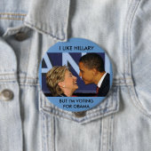 OBAMA EN HILLARY RONDE BUTTON 4,0 CM (In situ)