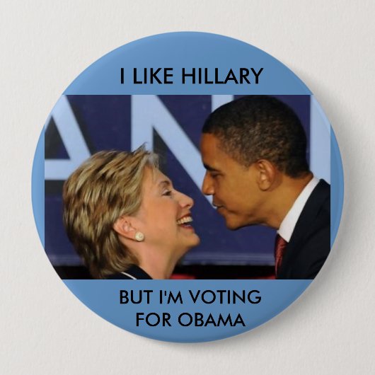 OBAMA EN HILLARY RONDE BUTTON 4,0 CM (Voorkant)