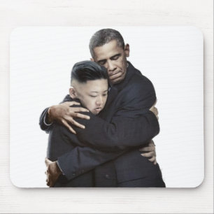 Obama en Kim Jong-Un Hugging Muismat