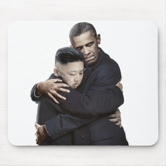 Obama en Kim Jong-Un Hugging Muismat (Voorkant)