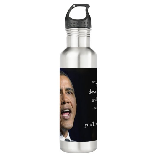 Obama en Motivatie citaat mooi Waterfles (Voorkant)