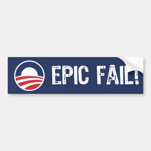 Obama, Epic Fail. Bumpersticker (Voorkant)