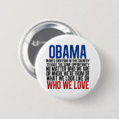 Obama & Equality Ronde Button 5,7 Cm (Voorkant /achterkant)