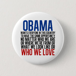 Obama & Equality Ronde Button 5,7 Cm