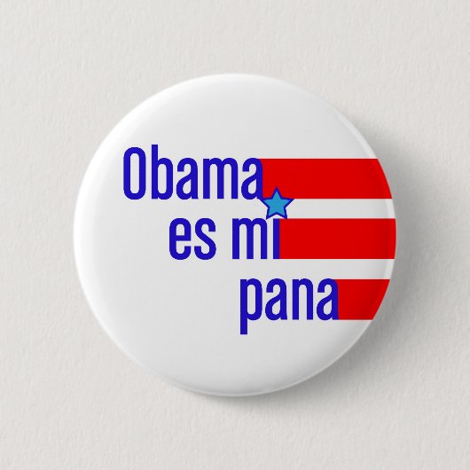 obama es mi pana - knop ronde button 5,7 cm (Voorkant)