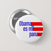 obama es mi pana - knop ronde button 5,7 cm (Voorkant /achterkant)
