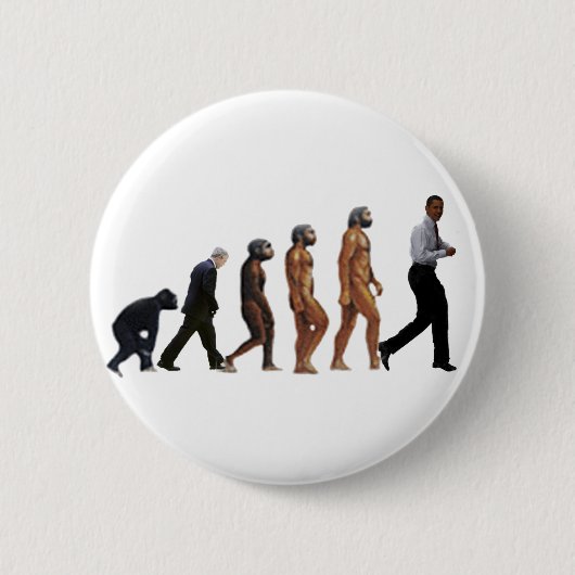 Obama-evolutie Ronde Button 5,7 Cm (Voorkant)