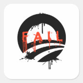Obama faalt vierkante sticker (Voorkant)