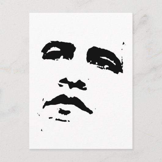 Obama Face T-shirt Briefkaart (Voorkant)