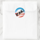 Obama: Falen Ronde Sticker (Tas)