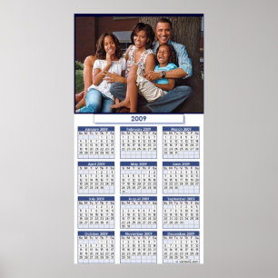 OBAMA FAMILIE KALENDER POSTER - Aangepast