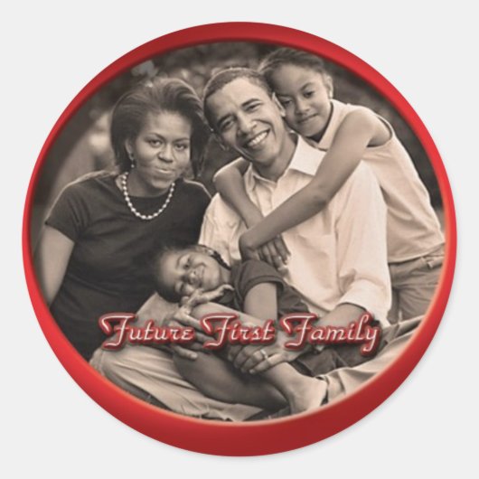 Obama Familie Stickers (Voorkant)