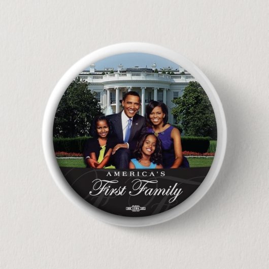Obama Family 2-Button Ronde Button 5,7 Cm (Voorkant)
