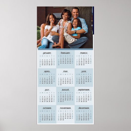 OBAMA FAMILY CALENDAR 2010 POSTER (Voorkant)