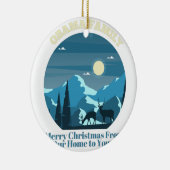 Obama Family Merry Kerstmis uit ons huis Keramisch Ornament (Rechts)