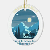 Obama Family Merry Kerstmis uit ons huis Keramisch Ornament (Links)