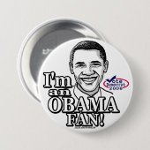 Obama Fan Button (Voorkant /achterkant)